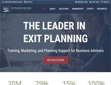 Tablet Screenshot of exitplanning.com